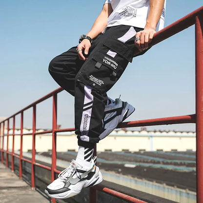 Men's Trendy Loose Fit Multi-Pocket Drawstring Pants