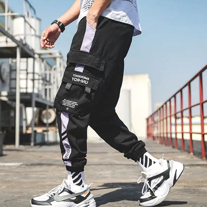Men's Trendy Loose Fit Multi-Pocket Drawstring Pants